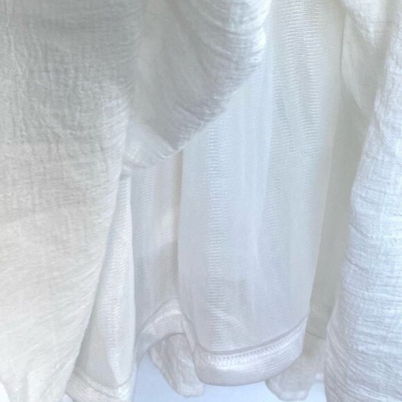 EN CRÉME Fancy White Embroidered Dress, Size XS - Picture 9 of 12